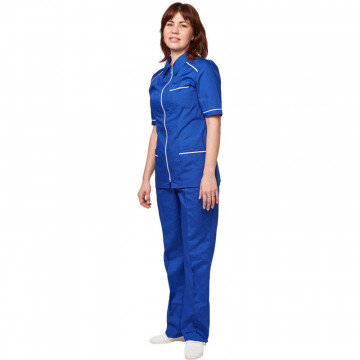 Костюм для горничных и уборщиц женский у13-КБР василек (р.52-54)р.170-176