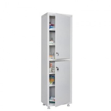 Метал.Мебель HILFE МД 1 1657/SS шкаф мед. 2 дв. 570*320*1716