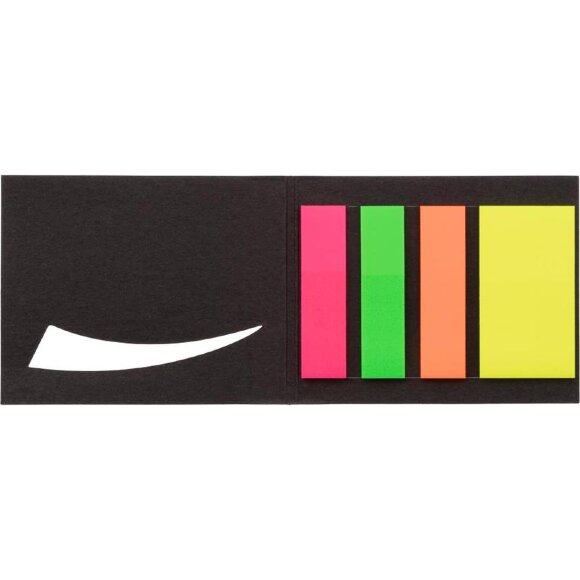 Клейкие закладки пласт. 4цв.по 25л. 12ммх45 + 25ммх45 Attache книжка