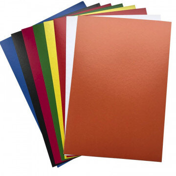 Картон цветной №1School 8л.8цв.А4 мелованный Отличник