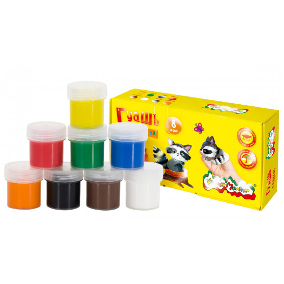 Гуашь Каляка-Маляка 8 цв., 20 мл. , ГКМ08-20