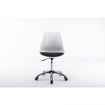 Кресло BN_Dt_Echair-212 PPU пласт.бел, кожзам черный