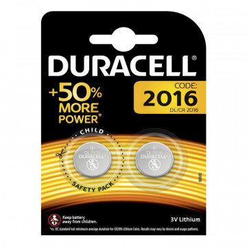 Батарейки DURАCELL CR2016-2BL литий бл/2шт
