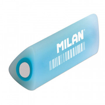 Ластик пластиковый Milan PPMF30, треугольный, полупрозрачный, голубой Ластик пластиковый Milan PPMF30, треугольный, полупрозрачный, голубой