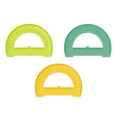 Транспортир 12см,NEON   Cristal  цвет ассорти ТР-31