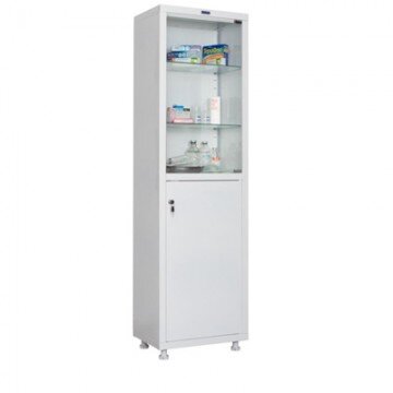 Метал.Мебель HILFE МД 1 1657/SG шкаф мед,стек,2дв.570*320*1716