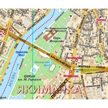Настенная карта Москва с каждым домом 1:21тыс.,1,55x2,06м.