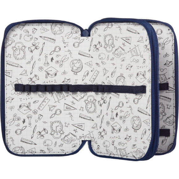 Пенал №1School Динозавр 2 отд., ламинат, софт тач, 190x110 мм, ПКК 11-6