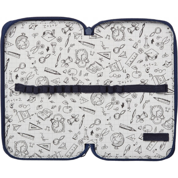 Пенал №1School Динозавр 2 отд., ламинат, софт тач, 190x110 мм, ПКК 11-6