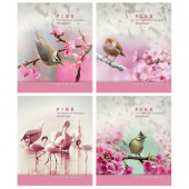 Тетрадь школьная А5,18л,клетка Pink wildlife ТШ18К9564/6 4вида