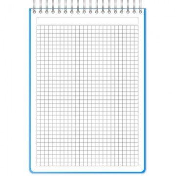 Блокнот А5,пласт обл,80л, ATTACHE FANTASY,голуб