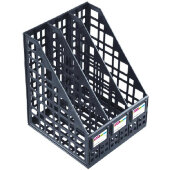 Лоток для бумаг Attache сборный вертикальный 3 отделения 240 ммчерный