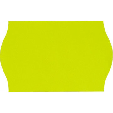 Этикет-лента 26х16 желт волна 1000шт/рул 10рул/уп