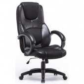 Кресло BN_Dt_EСhair-664 TRF рец. кожа, ткань черные
