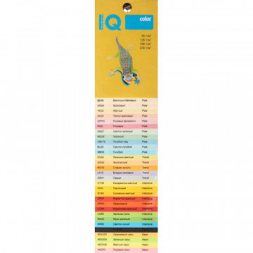 Бумага цветная IQ COLOR (А4,160г,CO44-кораллово-красный) пачка 250л.