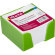 Блок для зап в подставке ATTACHE Fantasy 9х9х5 салатовый белый блок100г/92