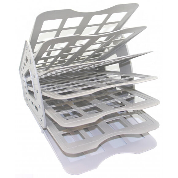 Лоток для бумаг Attache Веер сборный на 6 отделений серый юк Лоток для бумаг Attache Веер сборный на 6 отделений серый юк