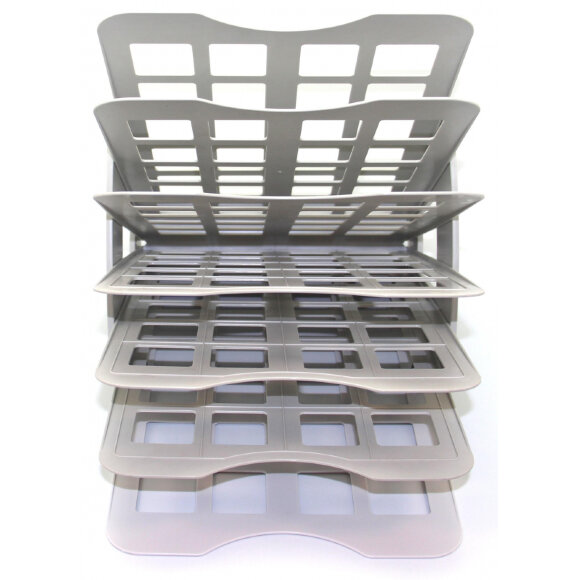 Лоток для бумаг Attache Веер сборный на 6 отделений серый юк Лоток для бумаг Attache Веер сборный на 6 отделений серый юк