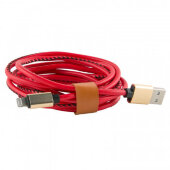 Кабель Red Line (УТ000014165)USB-8-pin для Apple, экокожа, 2м, красный Кабель Red Line (УТ000014165)USB-8-pin для Apple, экокожа, 2м, красный