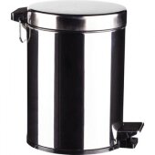 Ведро мусорное с педалью 5 л нерж.сталь, металл с педалью, внутр.контейнер Ведро мусорное с педалью 5 л нерж.сталь, металл с педалью, внутр.контейнер