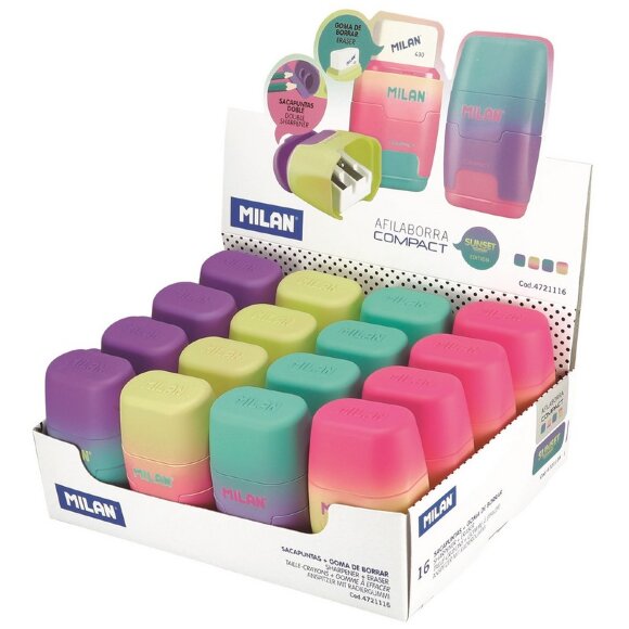 Ластик -точилка Milan Compact Sunset, цв в асс 4721116