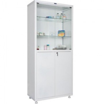 Метал.Мебель HILFE МД 2 1780/SG шкаф мед,стек,4дв.800*400*1811