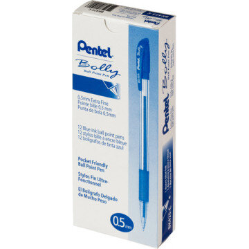 Ручка шариковая PENTEL Bolly BK425-C резин.манжет.,синий 0,5мм