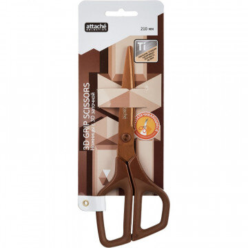 Ножницы Attache selection 3D, 210 мм, покрытие Titanium coffe, цвет кофе