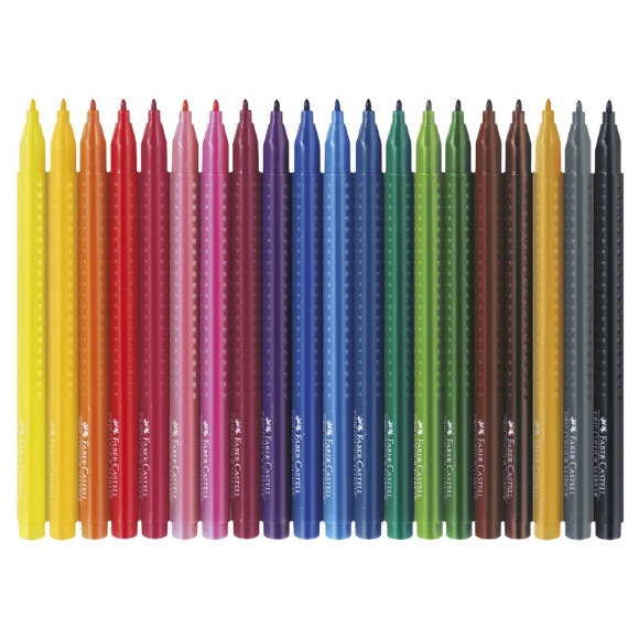 Фломастеры Faber-Castell Grip, 20цв., трехгр, 155320