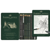 Набор карандашей ч/г Faber-Castell Pitt Graphite,11 предм, метал.кор,112972