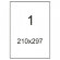 Этикетки самоклеящиеся Office Label 210х297мм. белая (100л/уп.)