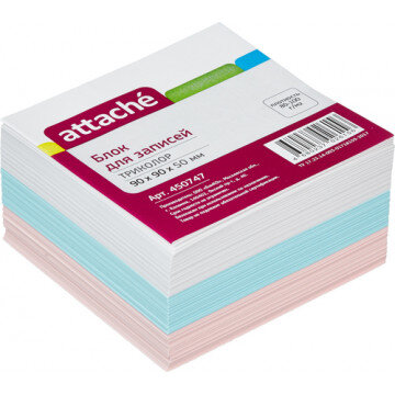 Блок-кубик ATTACHE запасной 9х9х5 триколор 80 г