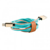 Кабель Red Line (УТ000014166)USB-8-pin для Apple, экокожа, 2м, синий Кабель Red Line (УТ000014166)USB-8-pin для Apple, экокожа, 2м, синий