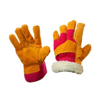 Перчатки защитные ДИГГЕР спилковые комбинированные утепленные желтые