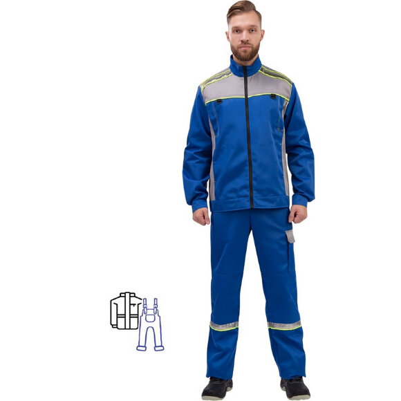 Спец.одежда летняя Костюм муж. л26-КПК вас/сер (р.60-62) 182-188 Спец.одежда летняя Костюм муж. л26-КПК вас/сер (р.60-62) 182-188