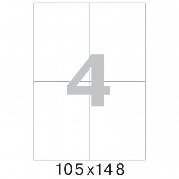 Этикетки самоклеящиеся Promega label 105х148 мм/4 шт. на листе А4 (25л.