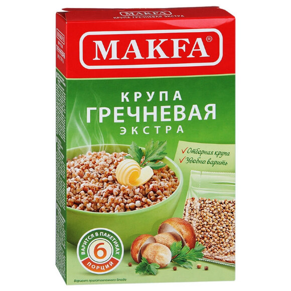 Крупа Гречка Макфа ядрица настоящая Экстра, 400г