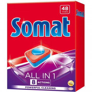 Таблетки для ПММ SOMAT ВСЕ-В-1 ТАБС (48 табл/уп) R18