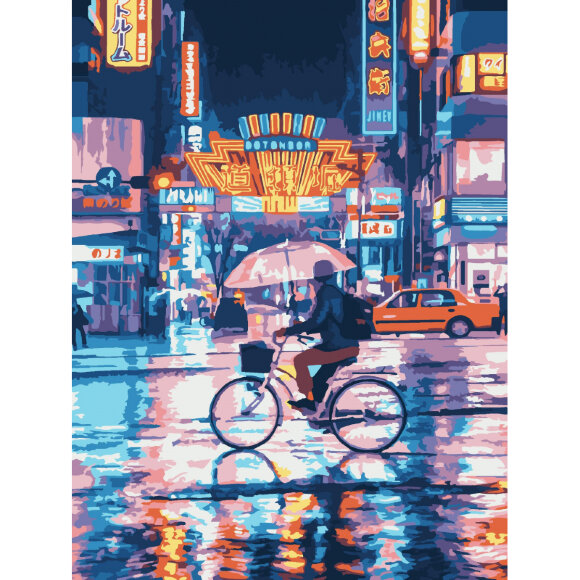 Картина по номерам Ночной город Кпн-027