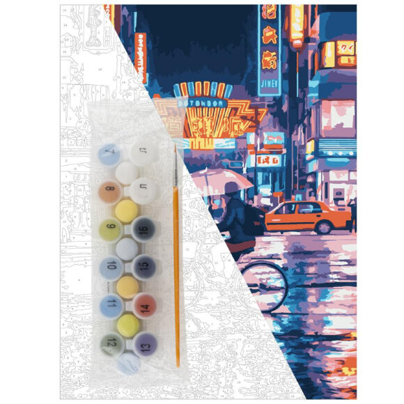 Картина по номерам Ночной город Кпн-027