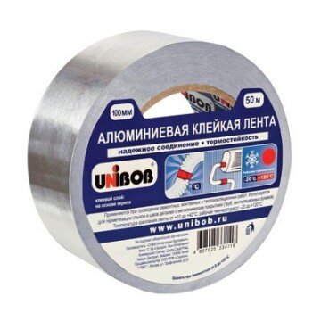 Клейкая лента Алюминиевая 100 мм х 50 м Клейкая лента Алюминиевая 100 мм х 50 м