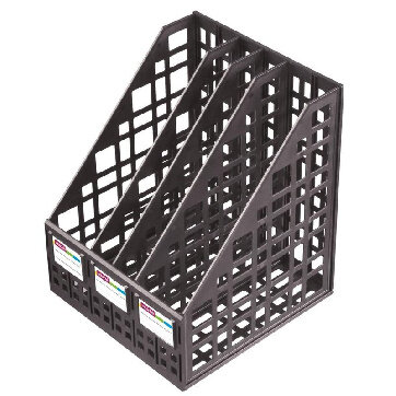 Лоток для бумаг Attache сборный вертикальный 4 отделения 240 мм черный Лоток для бумаг Attache сборный вертикальный 4 отделения 240 мм черный