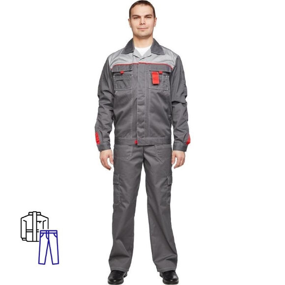 Спец.одежда летняя Костюм л10-КБР т-сер/с-сер 56-58 170-176