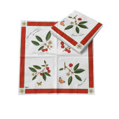 Салфетки одноразовые трехслойные 33х33 Вишня 20шт/уп ДП-С-41899_ВШ