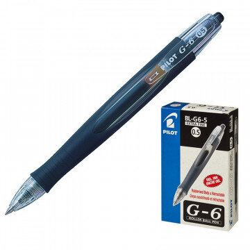 Ручка гелевая PILOT BL-G6-5 авт.резин.манжет. черная 0,3мм Япония