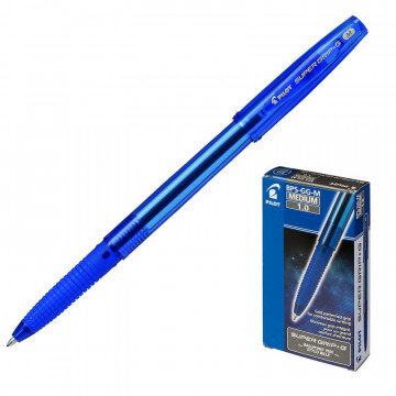 Ручка шариковая PILOT Super Grip G BPS-GG-M-L резин.манжет. синяя 0,27мм