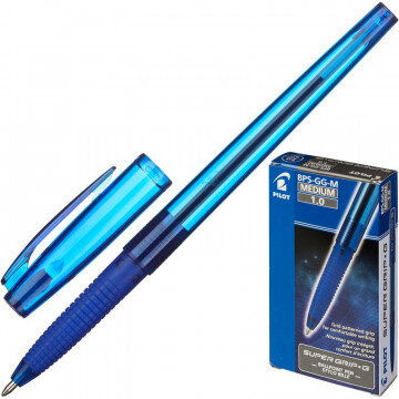 Ручка шариковая PILOT Super Grip G BPS-GG-M-L резин.манжет. синяя 0,27мм
