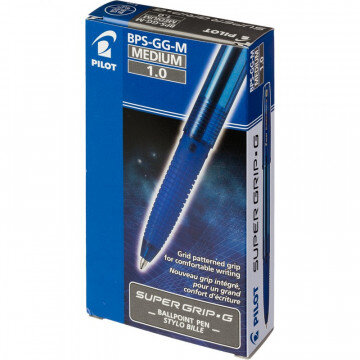 Ручка шариковая PILOT Super Grip G BPS-GG-M-L резин.манжет. синяя 0,27мм