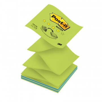 Блок-кубик Post-it Z-блок R330-OGB микс зеленый и синий неон 100 л. Блок-кубик Post-it Z-блок R330-OGB микс зеленый и синий неон 100 л.