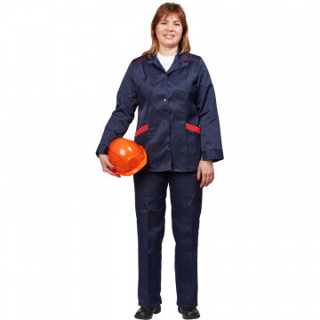 Спец.одежда летняя Костюм жен. л12-КБР син/красн.(р.60-62)170-176